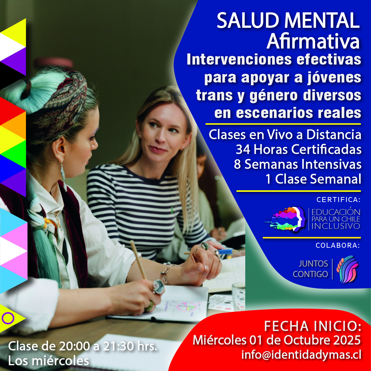 ¡Salud mental afirmativa: Intervenciones efectivas para apoyar a jóvenes trans y género diversos en escenarios reales!
